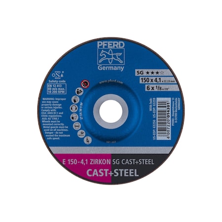 Pferd Pipeline Wheel, 6" x 1/8 63250